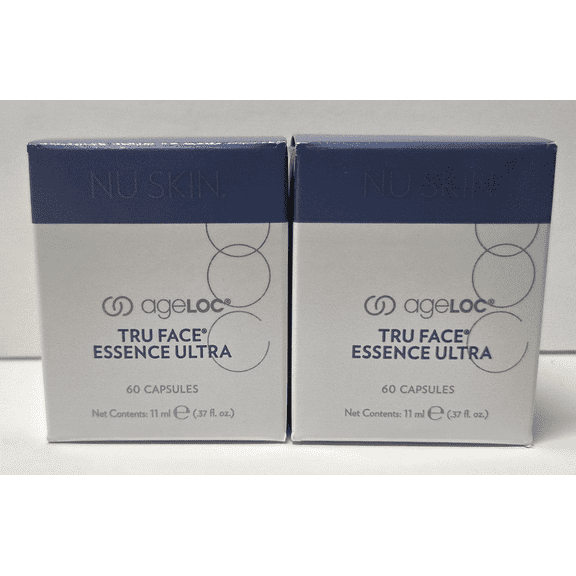 Nu Skin Nuskin ageLOC Tru Face Essence Ultra 60 Capsules 0.37fl oz 11ml (2 Boxes)