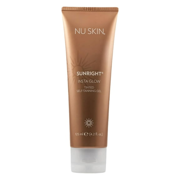 Nu Skin Sunright Insta Glow Self Tanner Gel | 4.2 oz | Summer Tan | Face & Body Bronzer | Beauty & Skin Care | Vitamin E & Avocado Oil & Amino Acids Makeup Organizers