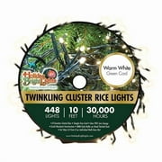 Nu Tsai Capital DBA 7712375 10 ft. Cluster Rice Christmas Light Reel - Warm White, 448 Lights