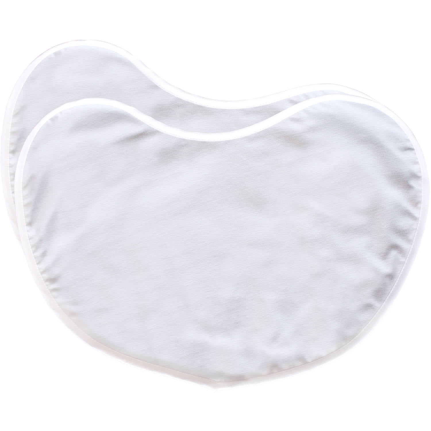 NuAngel 100% Cotton Large Contoured Burp Pads - Gray - 2 count, unisex