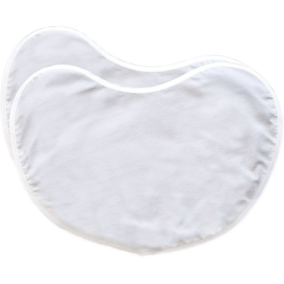 NuAngel 100% Cotton Large Contoured Burp Pads - Gray - 2 count, unisex