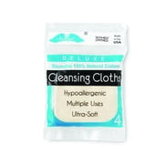 NuAngel Deluxe Reusable Cotton Hypoallergenic Cleansing Cloths, 4 Count