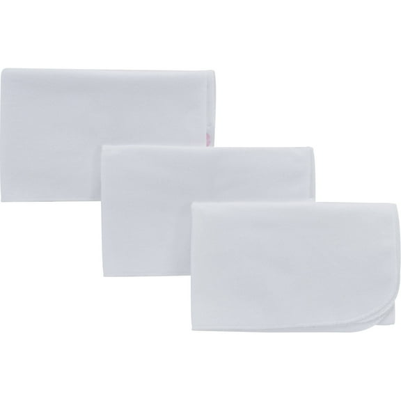 NuAngel White Cotton Flat Diaper, 3 Count