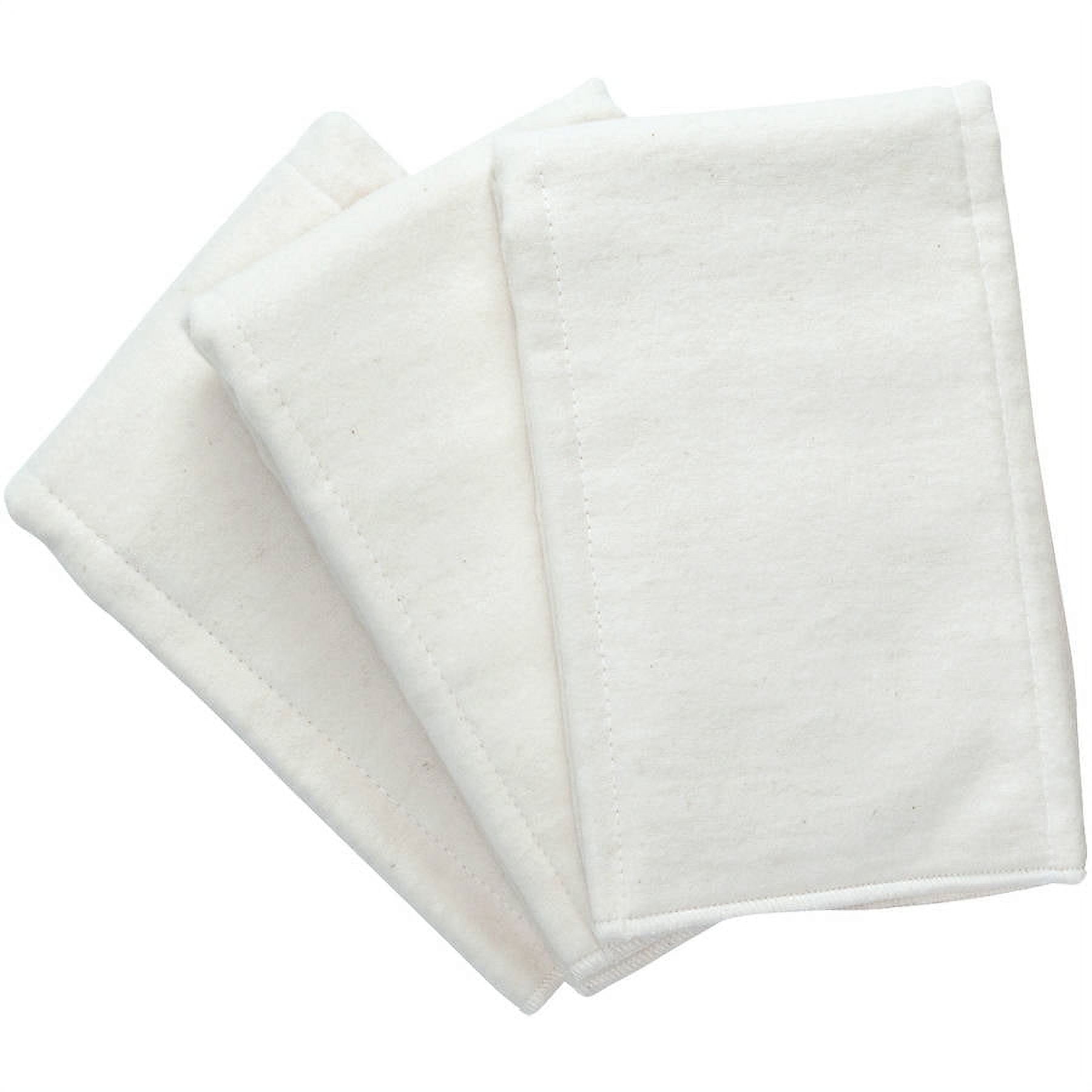NuAngel White Cotton Pre-fold Diaper, 3 Count