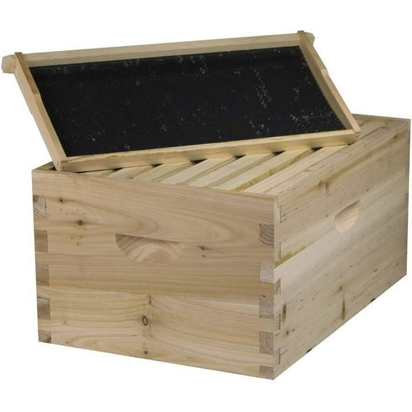 NuBee 8 Frame Deep Brood Box with Frames & Foundations (Unassembled)