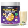 thumbnail image 1 of NuBest Tall Growth Protein Powder - Nutritional Shake For Kids & Teens - Plant-based Protein, Probiotics, L-Arginine, Omega-3, K2+D3, 20+ Vitamins & Minerals - 10 Vegan Servings - Vanilla Flavor, 1 of 6
