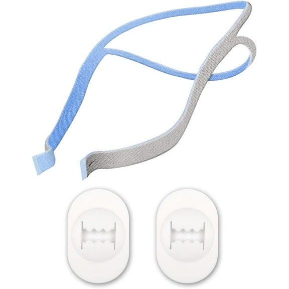 NuBliss CPAP Headgear Strap Replacement for ResMed Airfit P10 CPAP Pillow Masks, Blue