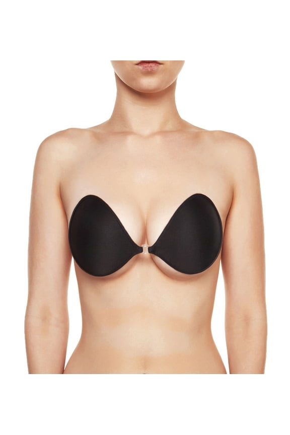 Feather-Lite Super Light Adhesive Bra (F700),B Cup,Black