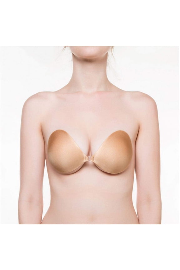 SE998 Seamless Push Up Strapless Bra (Tan, D)