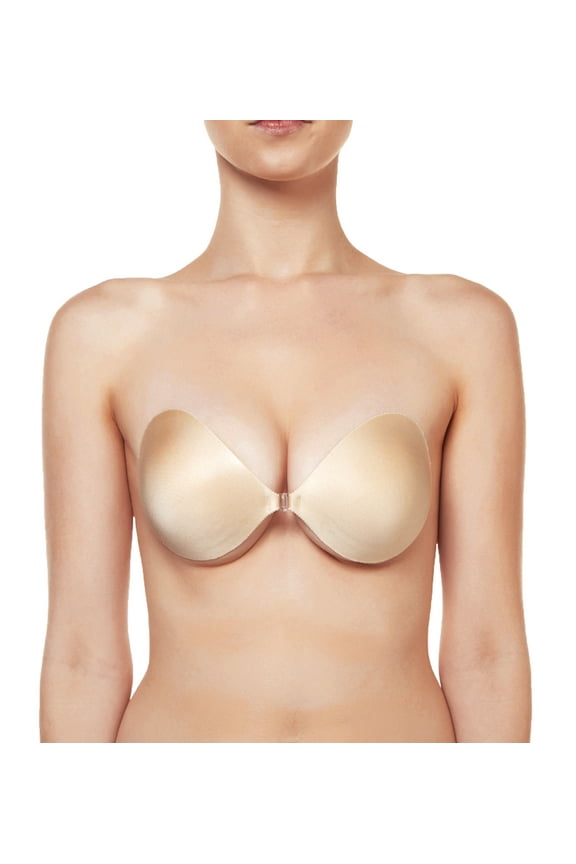 Seamless Push Up 2 Adhesive Bra (SE998),C Cup,Nude