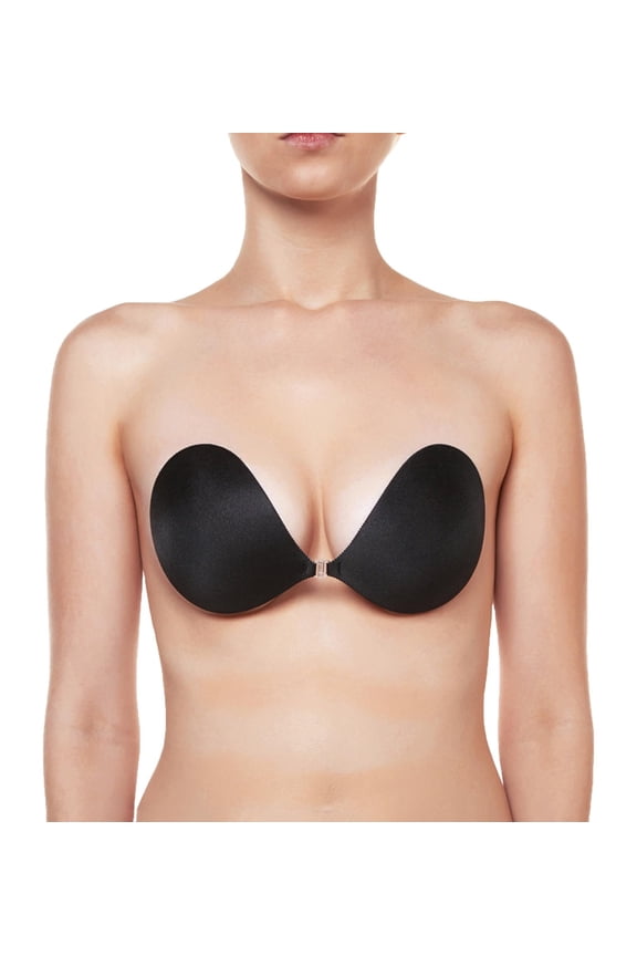 Seamless Push Up 2 Adhesive Bra SE998,DD/E,Black