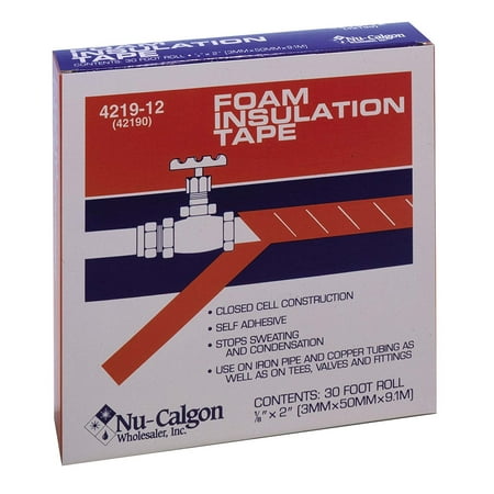 NuCalgon 421912 FoamTite Insulation Tape, 1/8 Thick, 30' Length x 2 Width