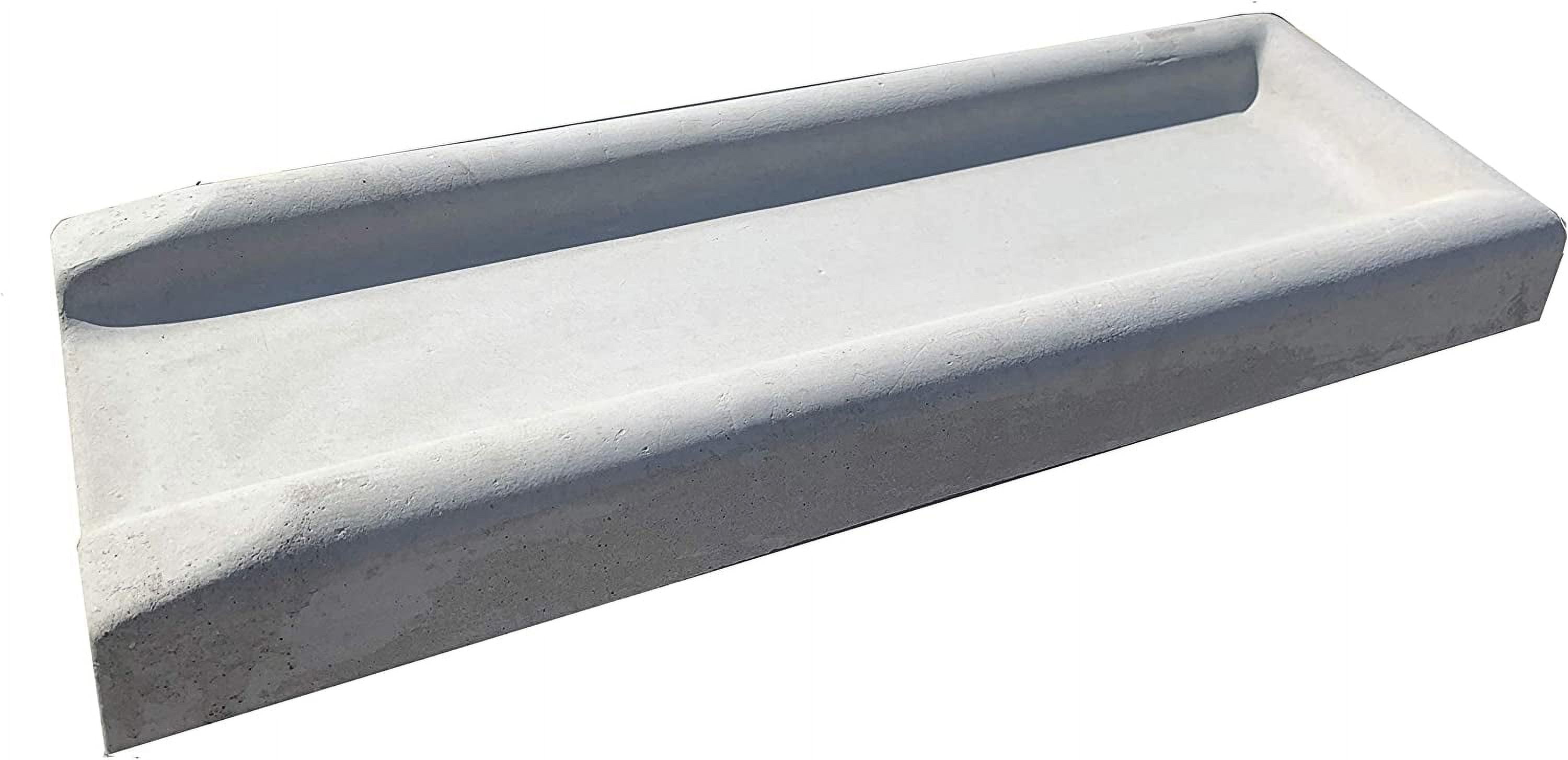 NuCast Precast Concrete Splash Block for Water and Rain Drainage from Home, Gutter, Downspout 3" high x 11" wide x 30" long Solid Concrete
