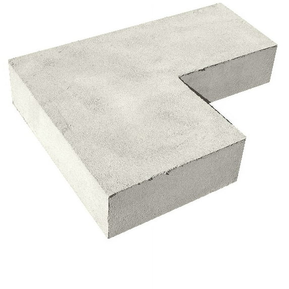 NuCast Solid Concrete Step Risers, Make a 3-step unit for your home, 3-hi 6" riser (pair) - steps sold separately