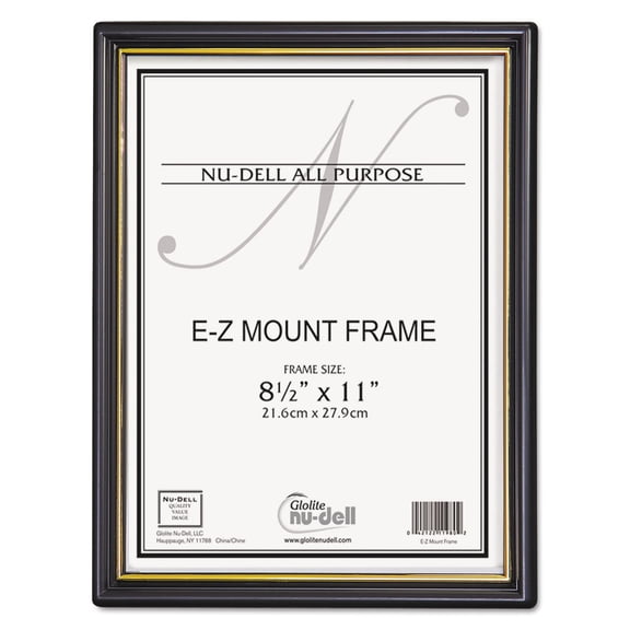 NuDell Document Picture Frame with Plastic Face, Certificate or Diploma Display for Office or Home, Black with Gold Trim, Pack of 18 CA2