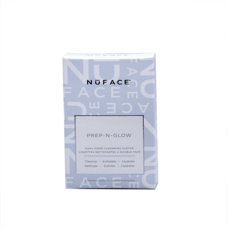 NuFACE Prep-N-Glow Textured Cleansing Cloths (Cleanse+Exfoliate+Hydrate) 5pk