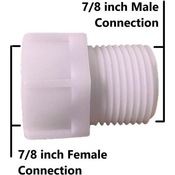Toilet Fill Valve Filter, 7/8 Inch Male Pipe Adapter to 7/8in Female, Has Built in Screen for Straining
