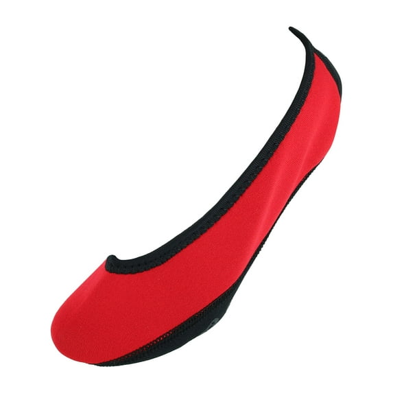 NuFoot Ballet Flats Women's Shoes, Foldable & Flexible Flats, Slipper Socks, Travel Slippers & Exercise Shoes, Dance Shoes, Yoga Socks, House Shoes, Indoor Slippers, Red, Small