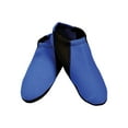 thumbnail image 1 of NuFoot Booties Men's Foldable Shoes – Royal with Black Stripe, Extra Large, Indoor Slippers & Travel Footwear, 1 of 3