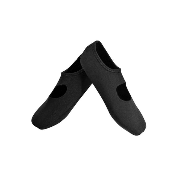 NuFoot Mary Janes Women's Shoes, Best Foldable & Flexible Flats, Slipper Socks, Travel Slippers & Exercise Shoes, Dance Shoes, Yoga Socks, House Shoes, Indoor Slippers, Black, Medium