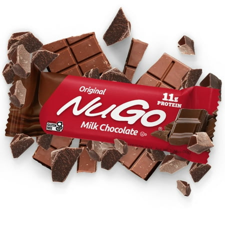 NuGo Protein Bar, Chocolate, 11g Protein, Gluten Free, 15 Count