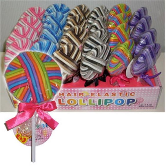 NuImage HA-322AST Lollipop Hair Elastics - Assorted - 24pcs