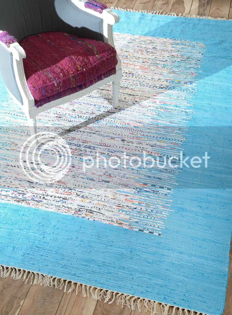 NuLOOM Flatweave Tasha Cotton Rug Rug Turquoise