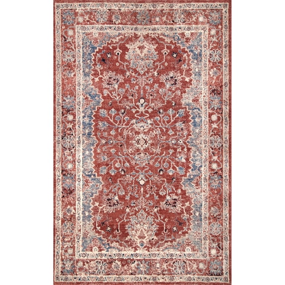NuLOOMTraditional Classical Lavish Versaille Blooming Faded Frame Area Rug