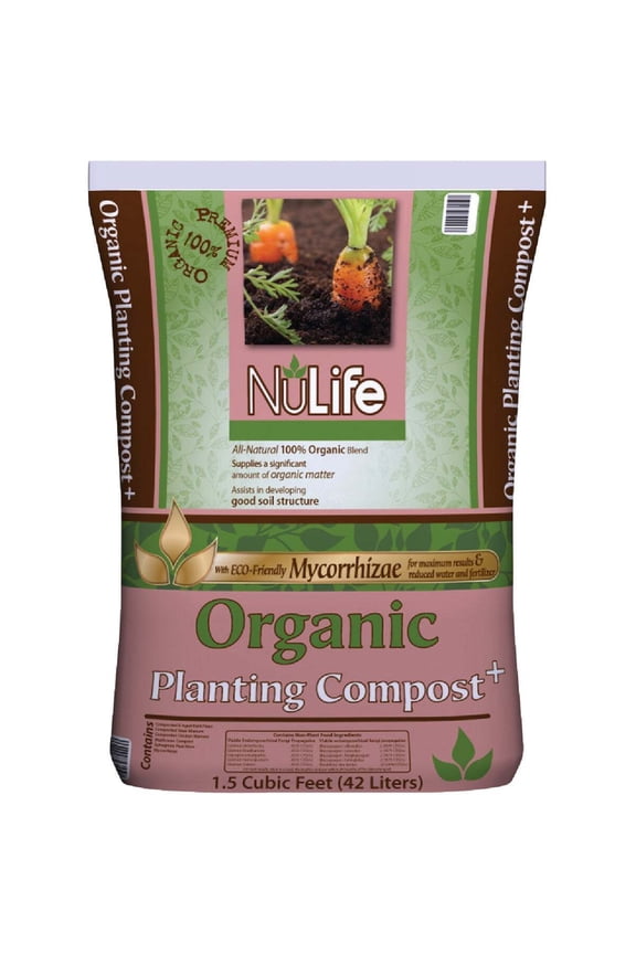 Organic Lawn & Garden Compost - Garden Soil, 1.5 Cu Ft - 52 Lbs