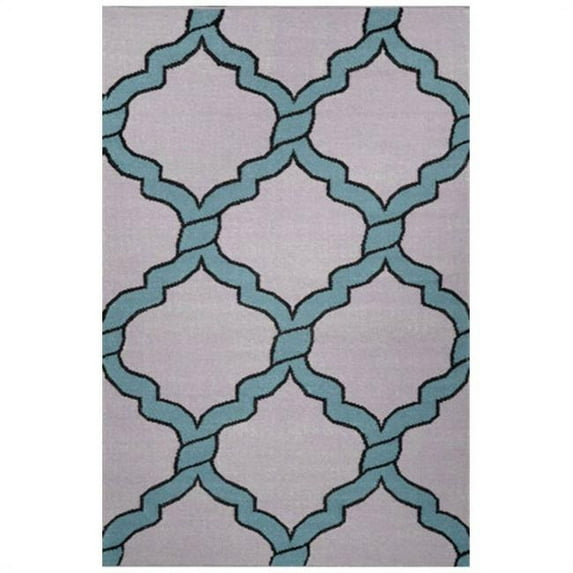 NuLoom MTVS119C-508 5 ft. x 8 ft. Derrick Light Blue Flatweave Area Rug