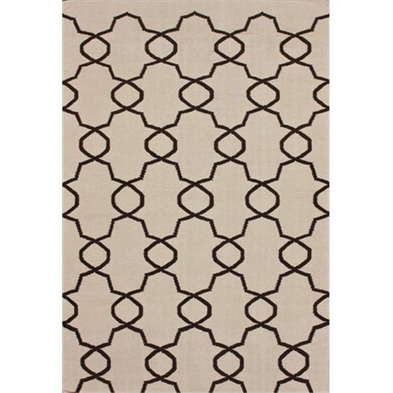 NuLoom MTVS22C-508 5 ft. x 8 ft. Elmer Flatwoven Cream Flatweave Rectangle Rug