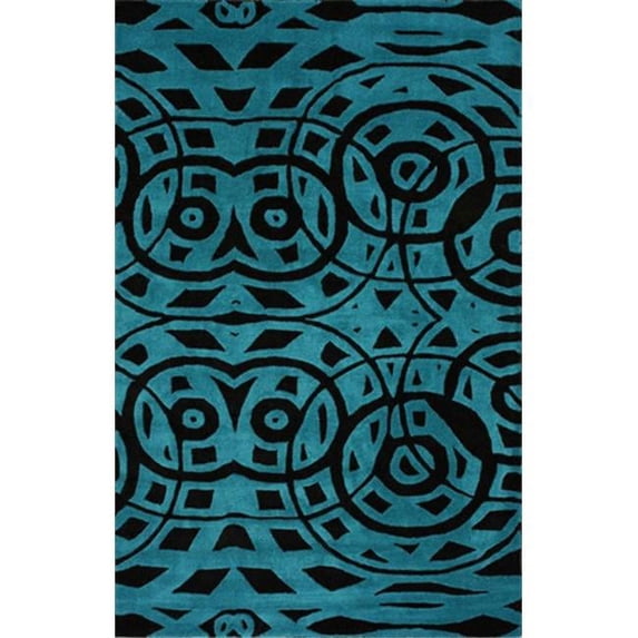 NuLoom MTVS44A-508 5 ft. x 8 ft. Waba Turquoise Hand Tufted Area Rug
