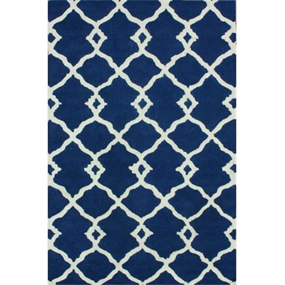 NuLoom MTVS49C-508 5 ft. x 8 ft. Nadra Trellis Navy Hand Tufted Area Rug