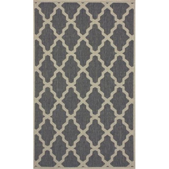 NuLoom OWDN06F-911014 9 ft. 11 in. x 14 ft. Outdoor Moroccan Trellis Grey Machine Made Area Rug