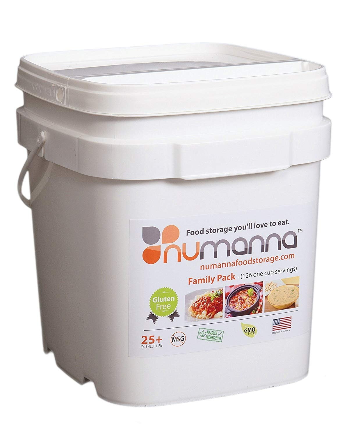NuManna 126 Meals, Emergency Survival Food Storage Kit, Separate