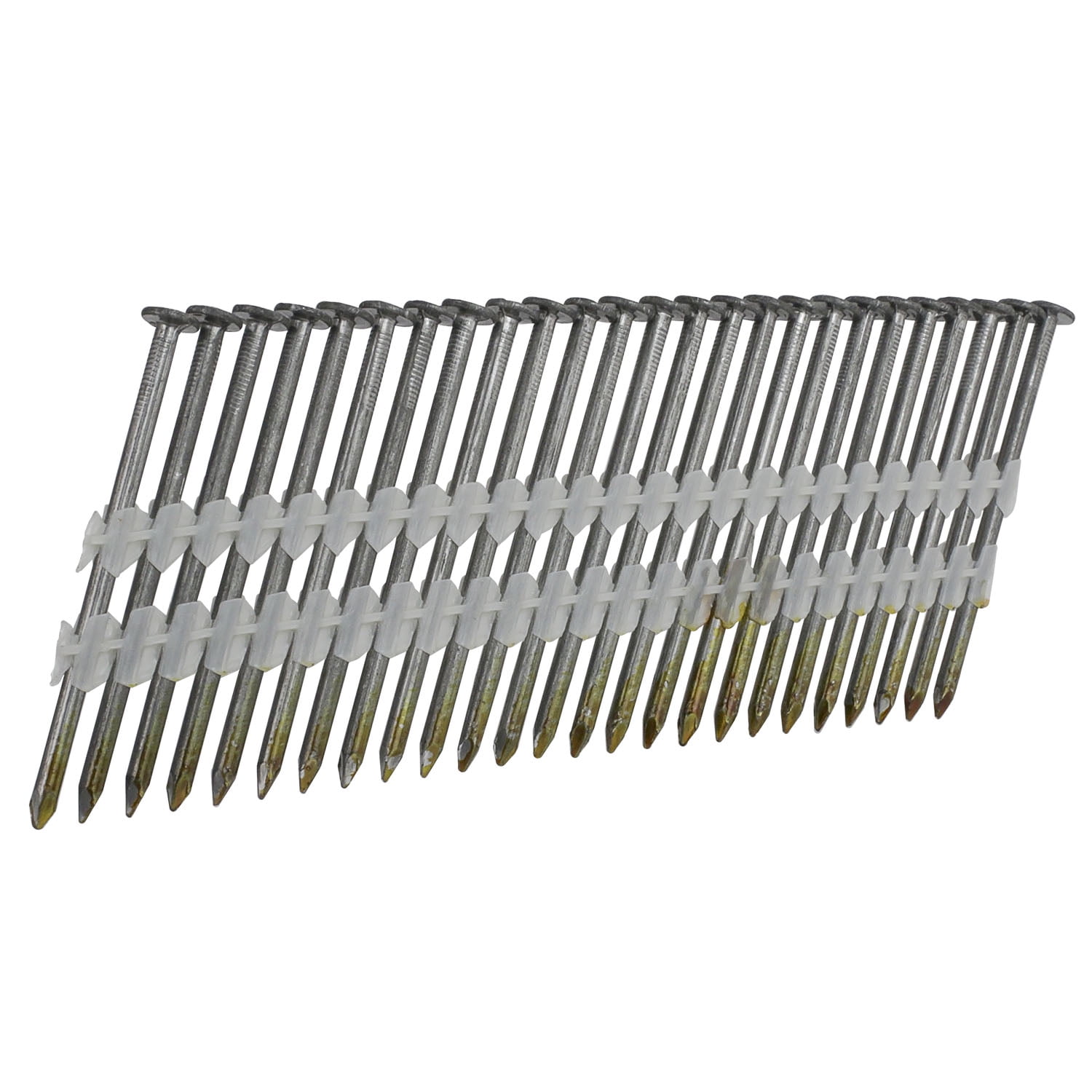 NuMax FRN.113-238B500 21 Degree 2-3/8" x .113" Plastic Collated Bright Finish Full Round Head Smooth Shank Framing Nails (500 Count)