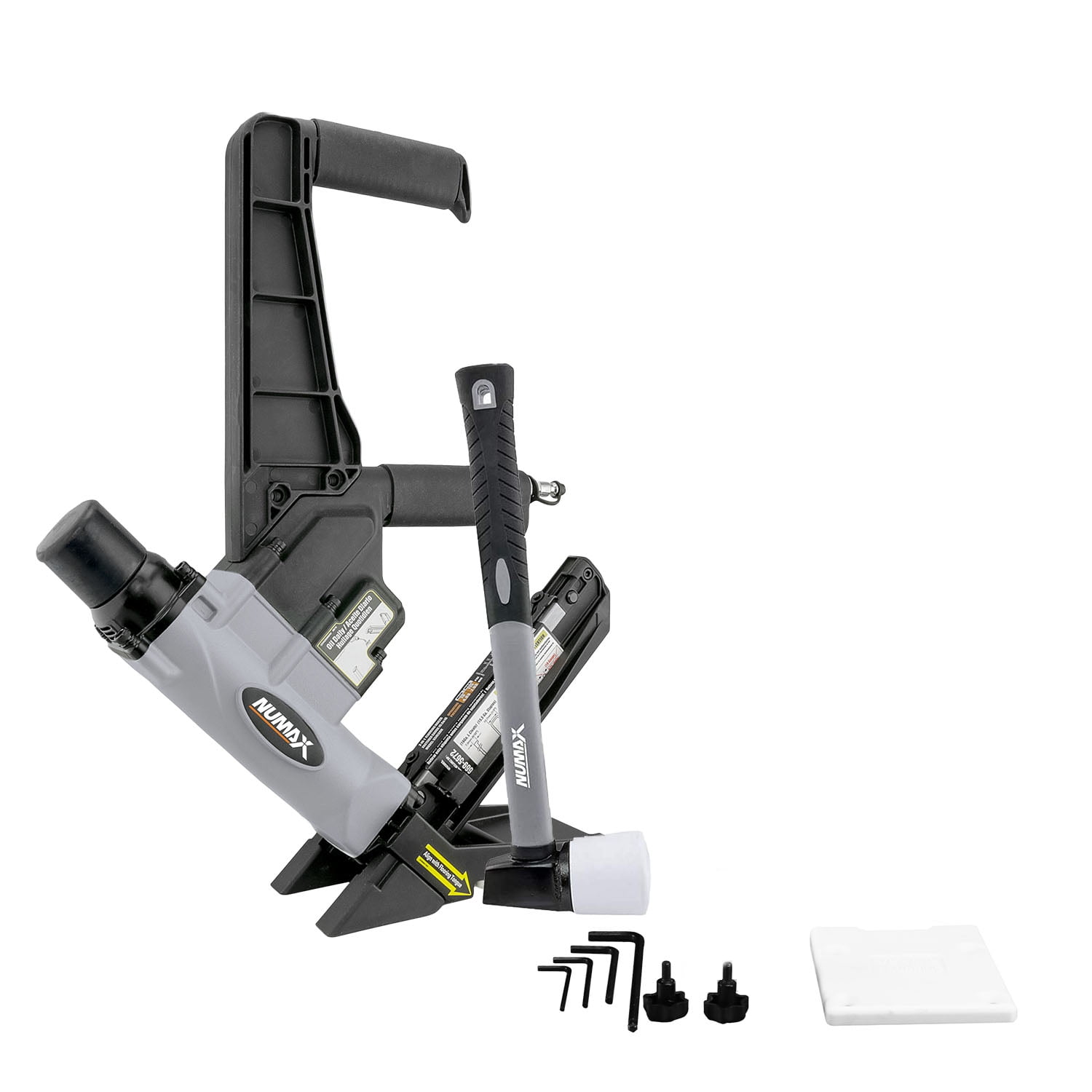 NuMax S50LSDH Pneumatic 2-in-1 15.5-Gauge and 16-Gauge 2" Dual Handle Flooring Nailer / Stapler
