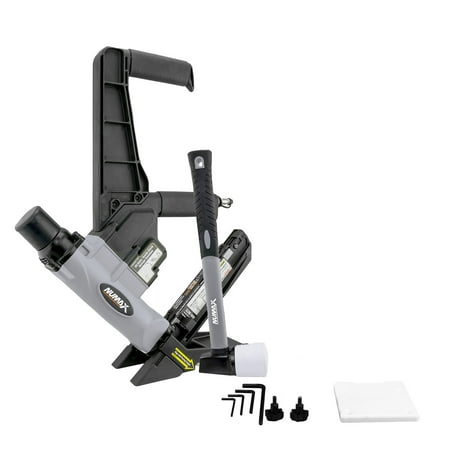 NuMax S50LSDH Pneumatic 2-in-1 15.5-Gauge and 16-Gauge 2" Dual Handle Flooring Nailer / Stapler