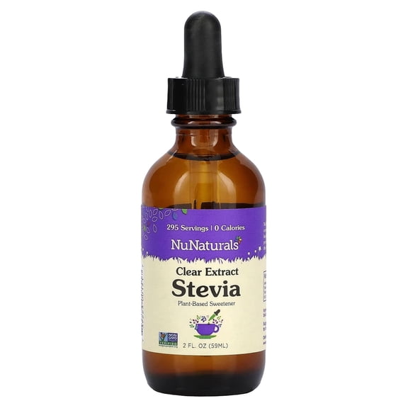 NuNaturals, Clear Extract Stevia, 2 fl oz (59 ml) Pack of 3
