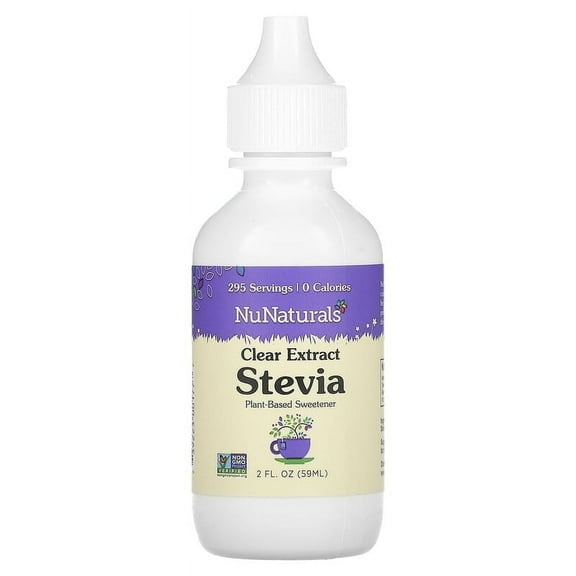 NuNaturals, Clear Extract Stevia, 2 fl oz (59 ml) Pack of 4