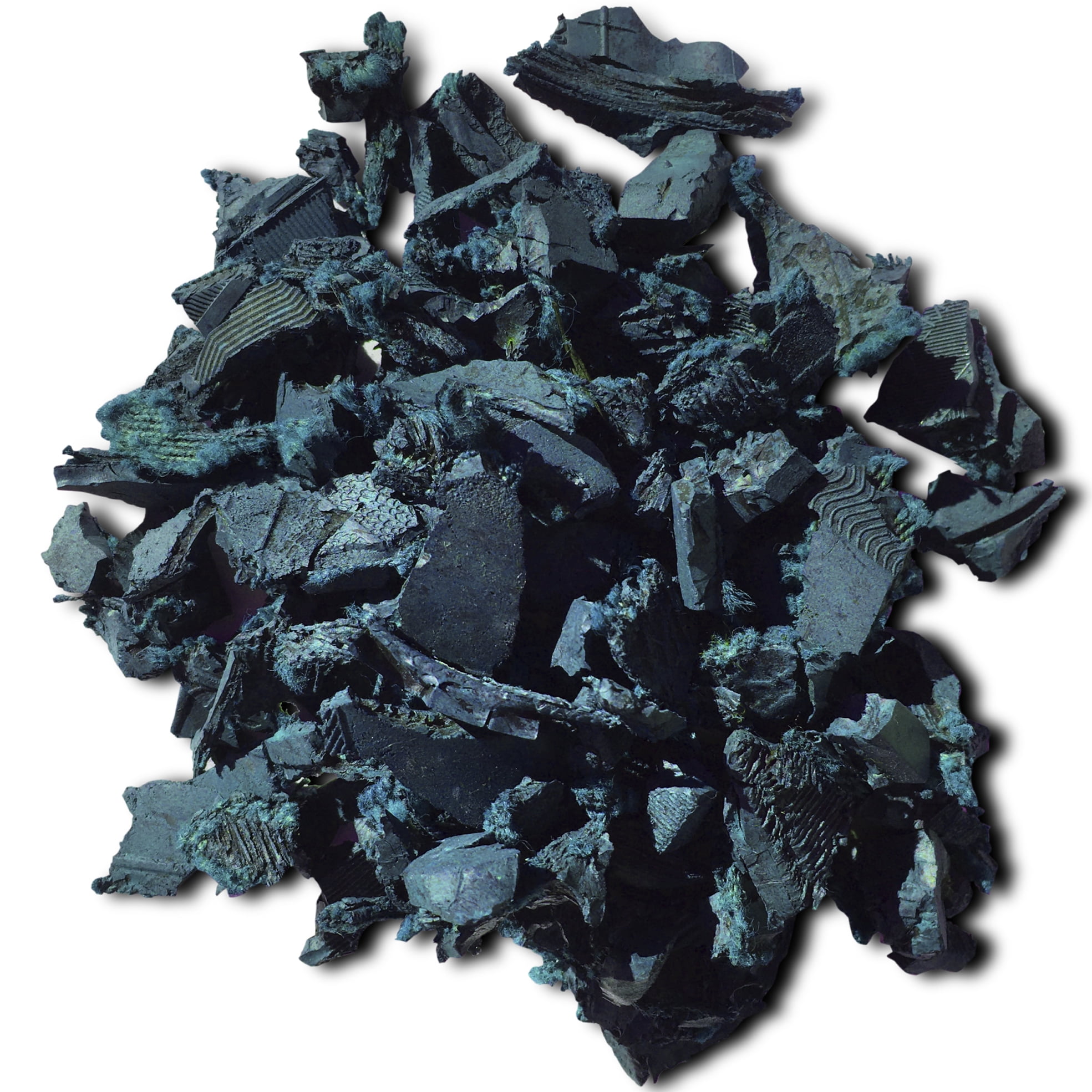 NuPlay Blue Rubber Nugget Mulch, 40 lb with Hydrophobic Character