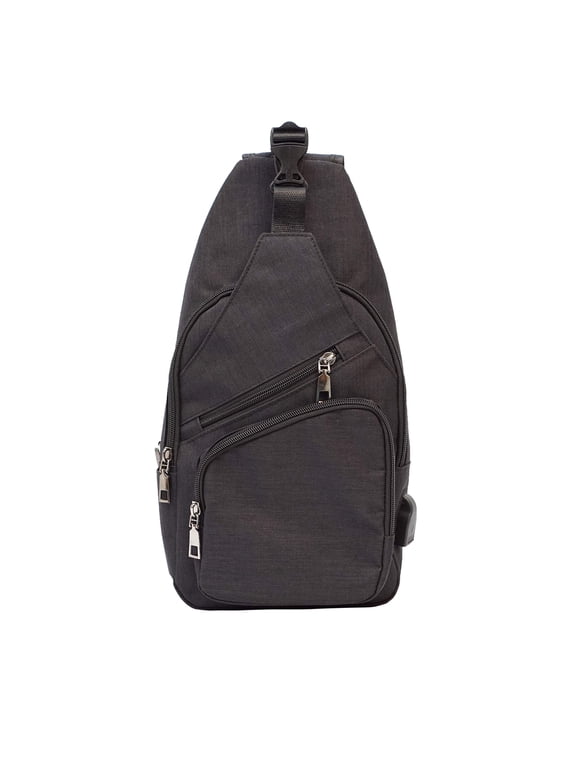 NuPouch Anti-Theft Day Pack with USB Charging Port Large, Black, Travel & Commuter Backpack