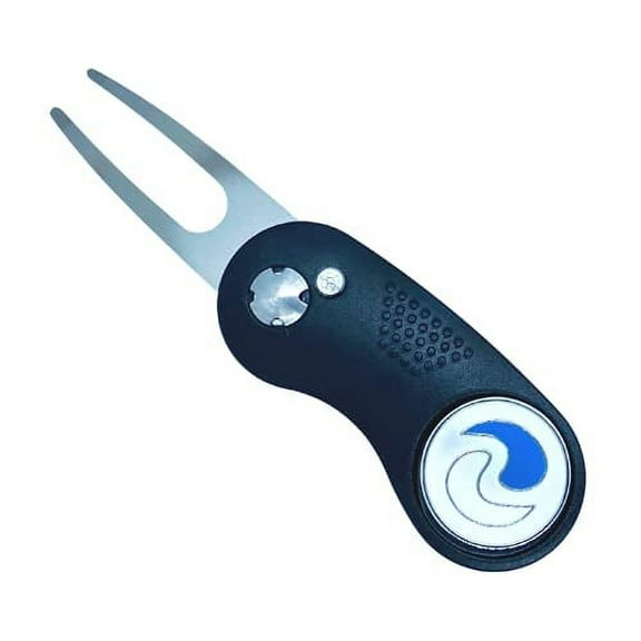 NuRich Premium Divot Tool for Golfing, All-Metal Switchblade-Style with Pop Up Button - Golf Accessories Ball Marker - Perfect Size to Carry Inside Golf Bag