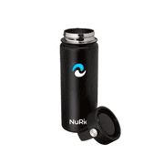 NuRich Sports Water Bottle - 18 Oz, Vacuum Insulated Stainless Steel, Modern Double Walled, Simple Thermo Modern Mug, Hydro Metal Canteen Flask Wide Mouth with Sweat Proof Design for Cold & Hot Temp