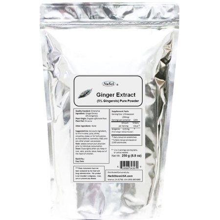 NuSci Ginger Root Extract 250g (8.8 oz) Powder Standardized 5% Gingerols Support Digestive System