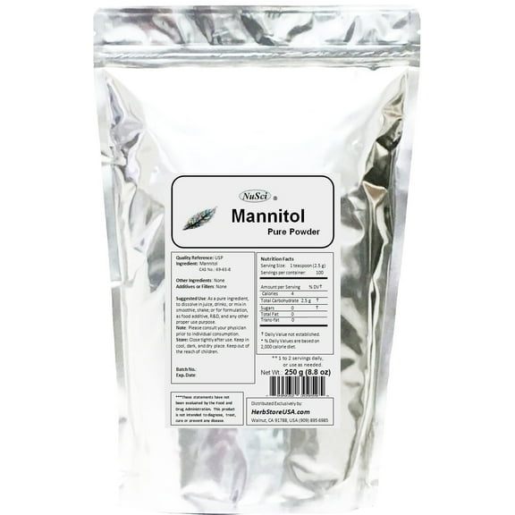 NuSci Pure Mannitol Powder 250 grams (8.8 oz)