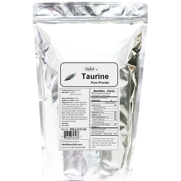 NuSci Taurine Bulk Pure Powder 908g (2.0 lb) energy