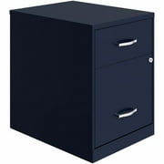 NuSparc NPRVF218GANY 14.2 x 18 x 19 in. 2 x Drawer Baked Enamel Steel File Cabinet, Navy