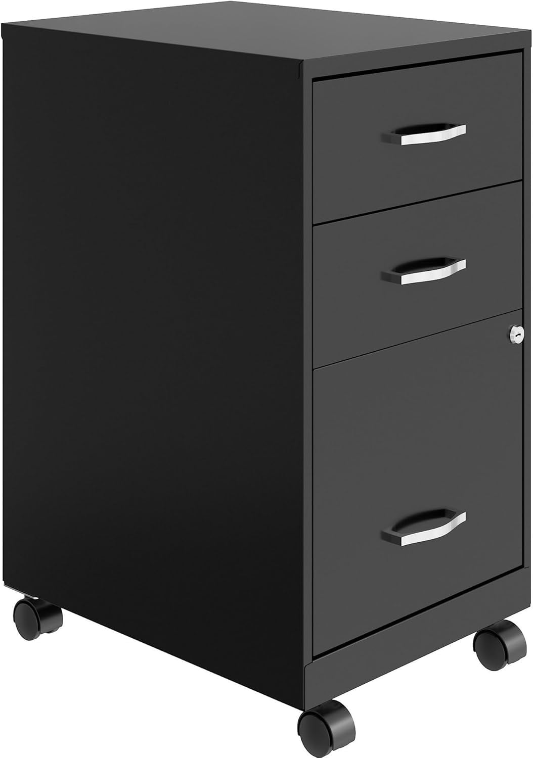 NuSparc Mobile 3 Drawer Locking Pedestal File Cabinet Pre Assembled nusparc-mobile-3-drawer-locking-pedestal-file-cabinet-pre-assembled