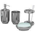 thumbnail image 1 of NuSteel CHC-3456-SET4 Soap Dish  Tooth Brush Holder  Tumbler &amp; Lotion Pump Chic Set  4 Piece, 1 of 1